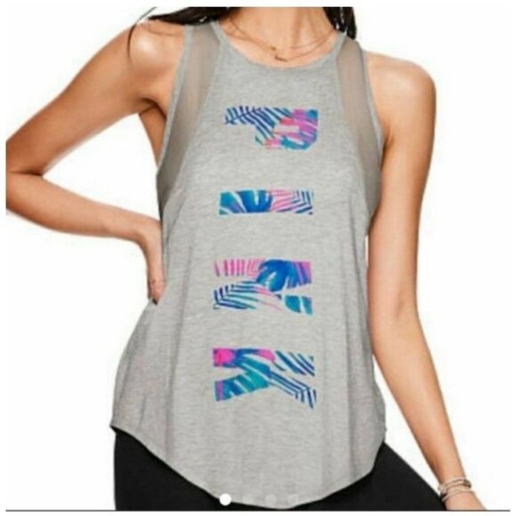 PINK Victoria's Secret Tops - 2 for $20 PINK Light Blue Tropical Tank Super Soft